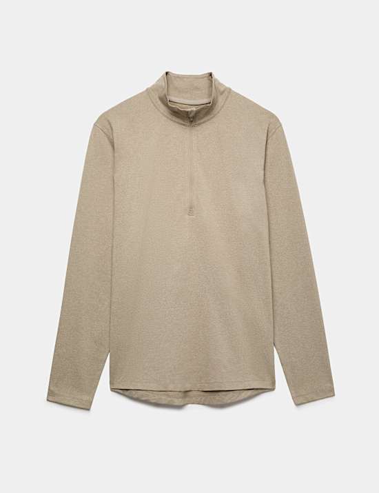 Top ultra doux &agrave; col chemin&eacute;e et fermeture zipp&eacute;e mi-hauteur