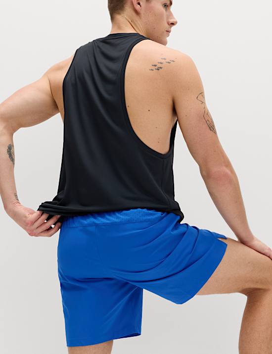 Regular Fit 7 Inch Stretch Sports Shorts