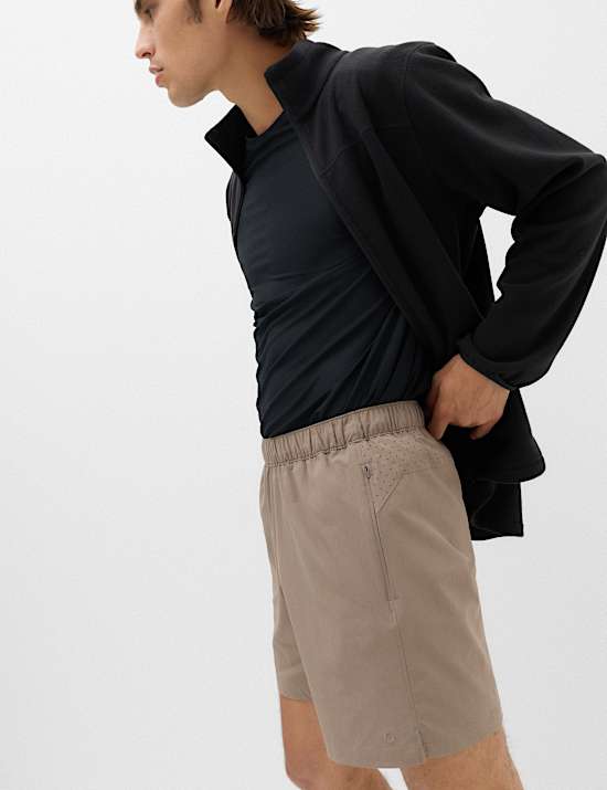 Regular Fit 7 Inch Stretch Sports Shorts