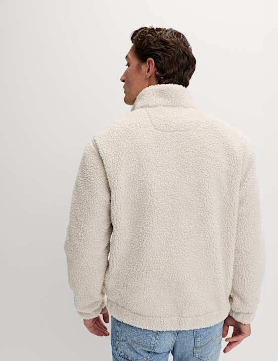 ז'קט פליז חסין לרוח עם רוכסן חלקי