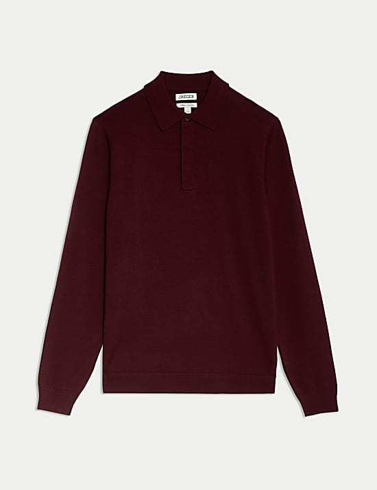 Merino Wool Rich with Silk Knitted Polo Shirt