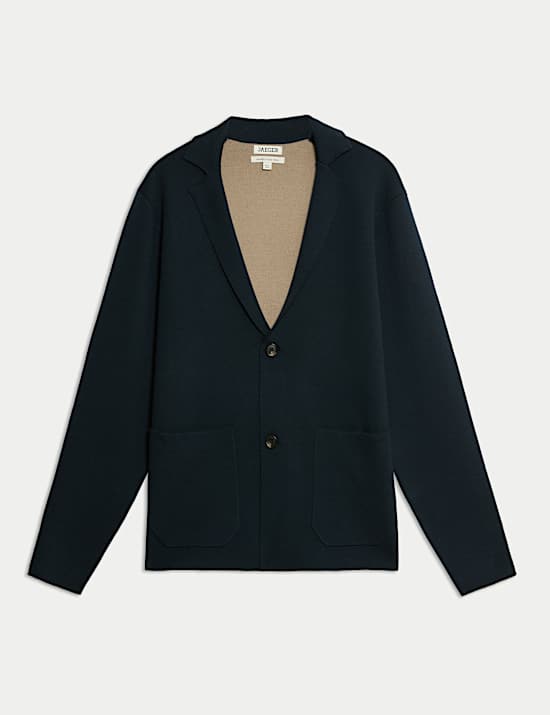 Pure Extra Fine Merino Wool Knitted Jacket