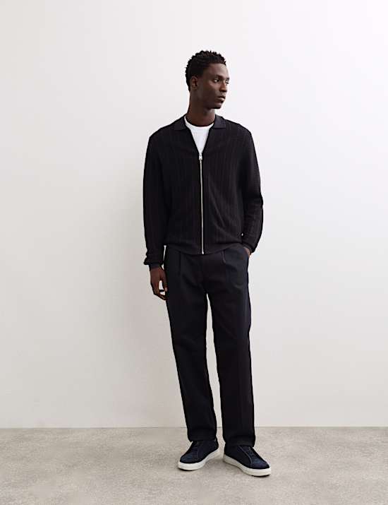 Veste tricotée 100 % laine mérinos extra-fine