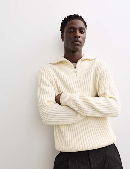 Pure Lambswool Half Zip Jumper
