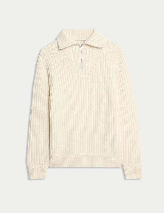 Pure Lambswool Half Zip Jumper