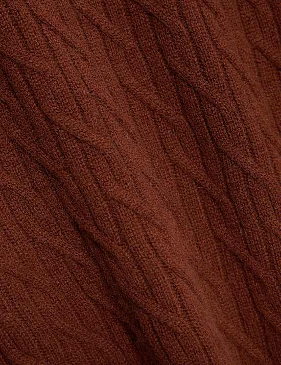 Pure Cashmere Cable Crew Neck Jumper