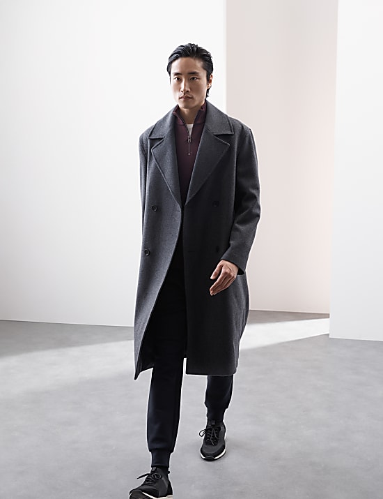 Cotton Rich Funnel Neck Half Zip Jumper