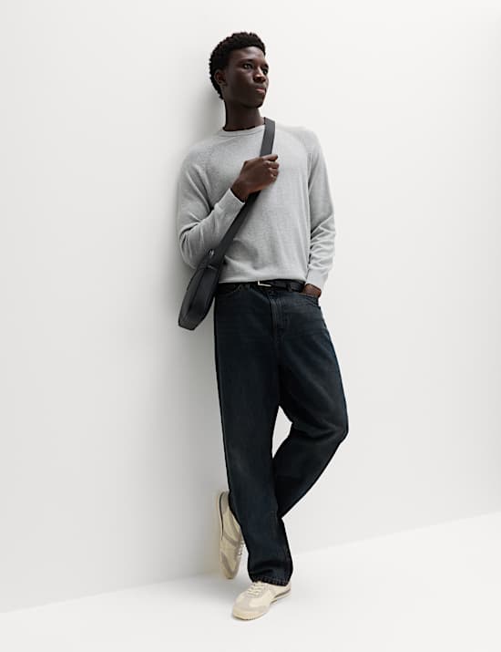 Pure Cotton Crew Neck Jumper