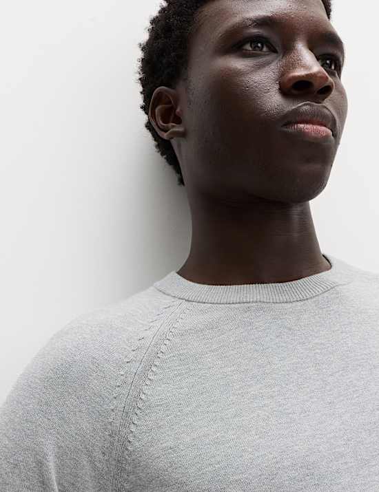 Pure Cotton Crew Neck Jumper