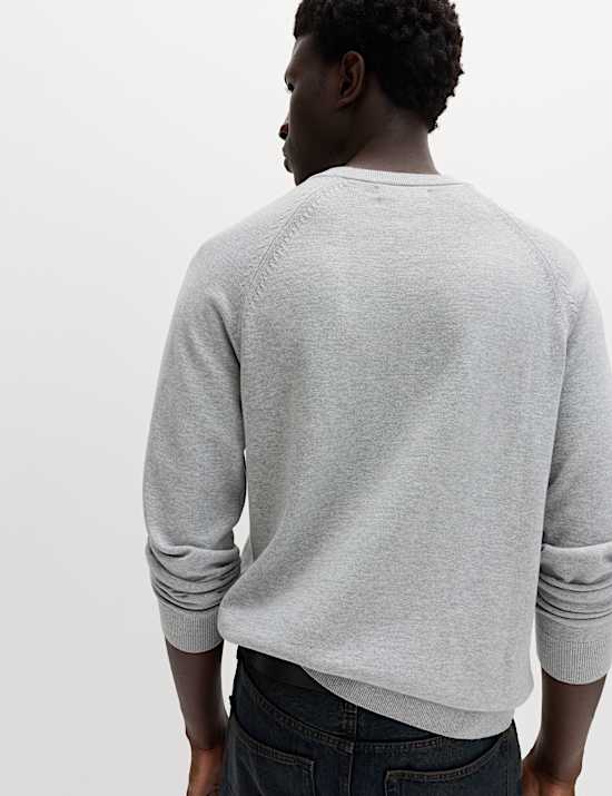 Pure Cotton Crew Neck Jumper