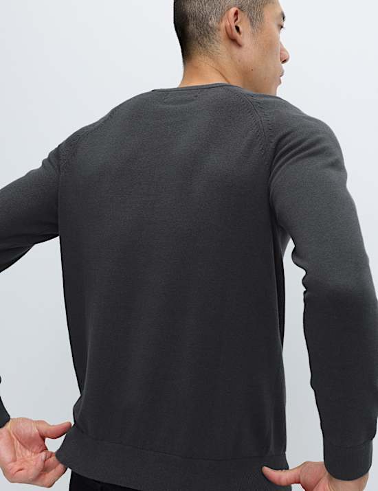 Pure Cotton Crew Neck Jumper