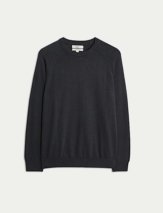 Pure Cotton Crew Neck Jumper