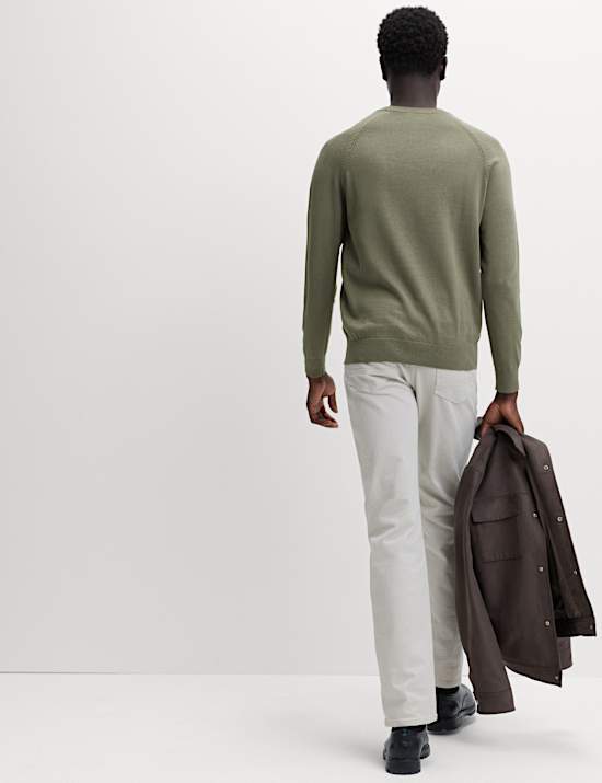 Pure Cotton Crew Neck Jumper