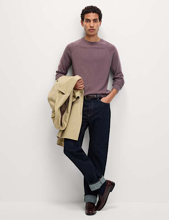 Pure Cotton Crew Neck Jumper