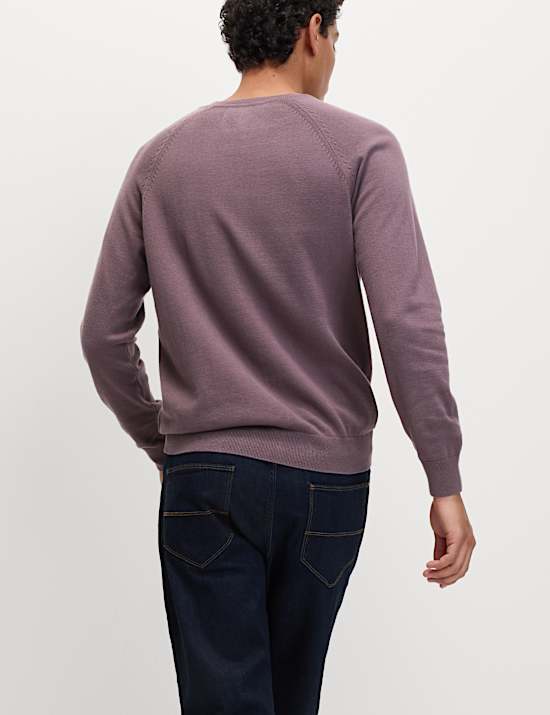 Pure Cotton Crew Neck Jumper