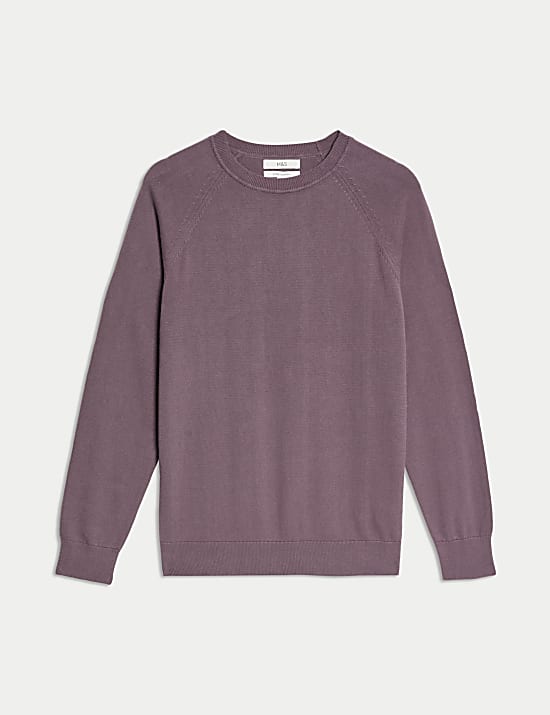 Pure Cotton Crew Neck Jumper