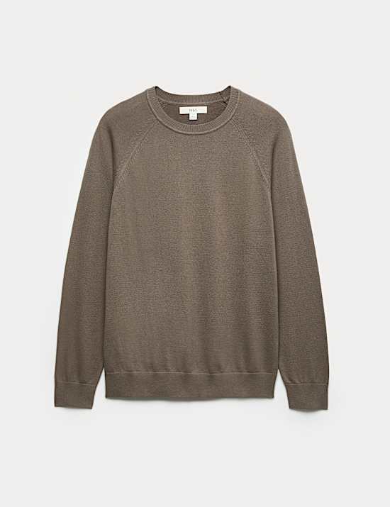Pure Cotton Crew Neck Jumper