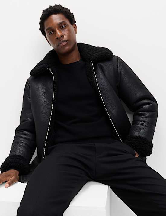 Pure Cotton Textured Crew Neck Jumper