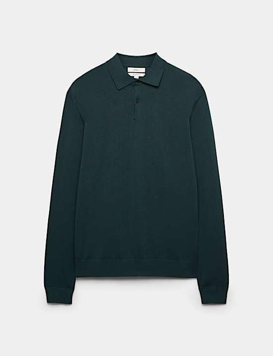 Pure Cotton Regular Fit Knitted Polo Shirt