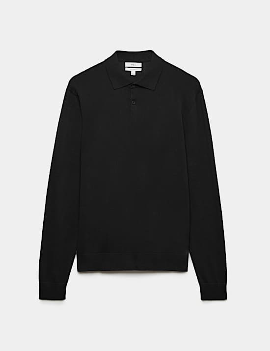 Pure Cotton Buttoned Knitted Polo Shirt