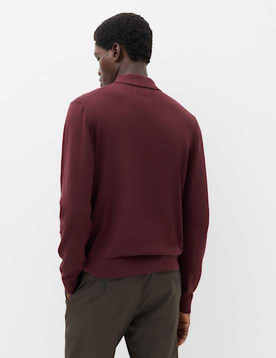 Pure Cotton Regular Fit Knitted Polo Shirt
