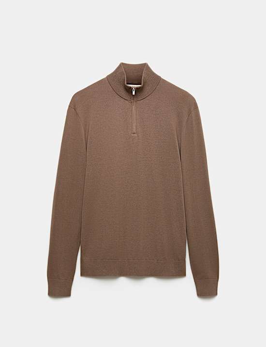 Pure Cotton Half Zip Jumper