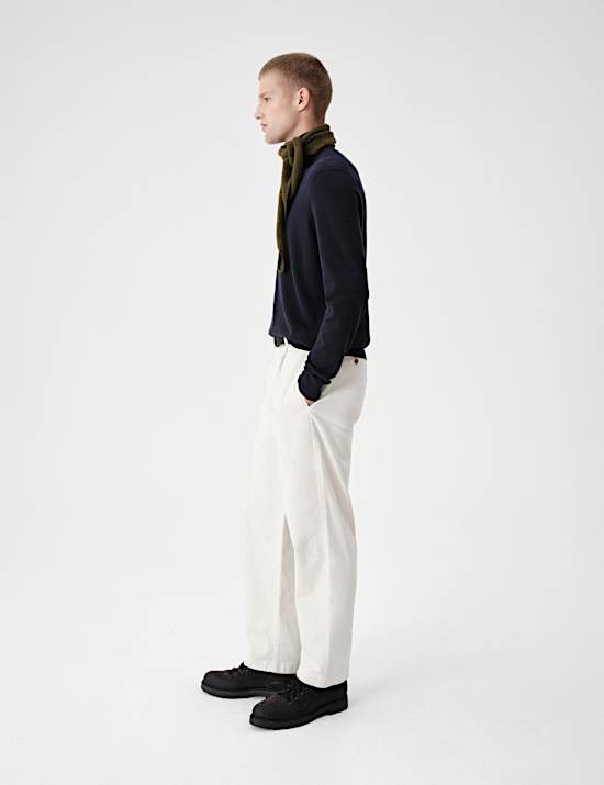 Pure Cotton Roll Neck Jumper
