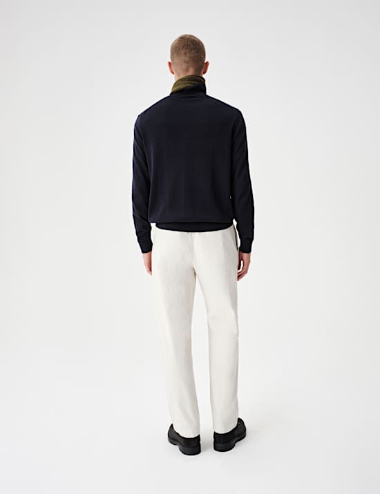 Pure Cotton Roll Neck Jumper
