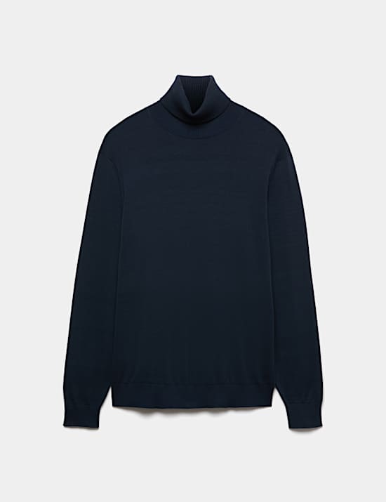 Pure Cotton Roll Neck Jumper