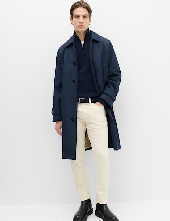 Pull 100 % coton textur&eacute; avec encolure &agrave; fermeture &agrave; glissi&egrave;re