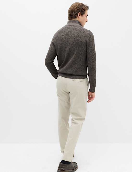 Pull 100 % coton textur&eacute; avec encolure &agrave; fermeture &agrave; glissi&egrave;re