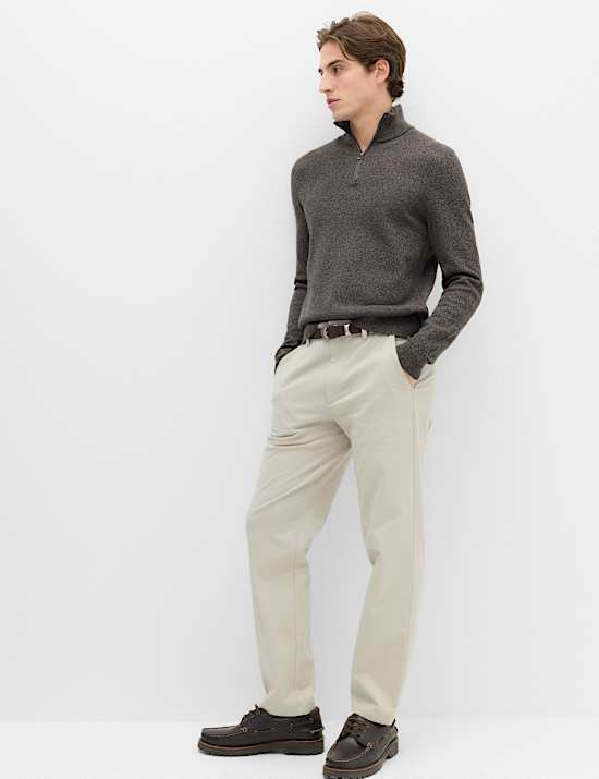 Pull 100 % coton textur&eacute; avec encolure &agrave; fermeture &agrave; glissi&egrave;re