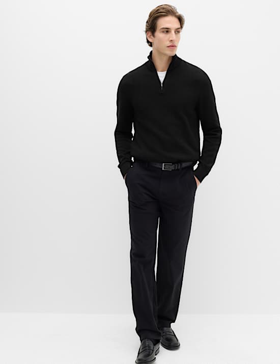 Pull 100 % coton textur&eacute; avec encolure &agrave; fermeture &agrave; glissi&egrave;re