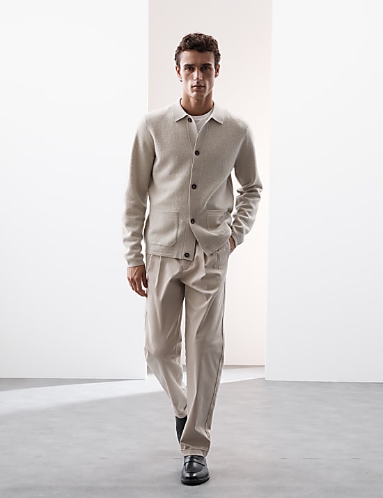 Pure Extra Fine Merino Wool Felted Knitted Jacket