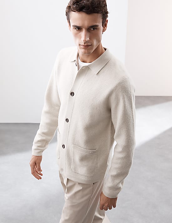 Pure Extra Fine Merino Wool Felted Knitted Jacket