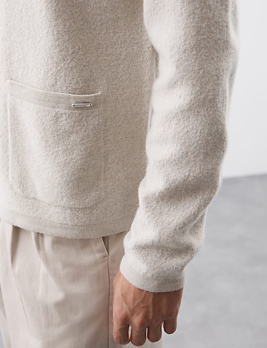 Pure Extra Fine Merino Wool Felted Knitted Jacket