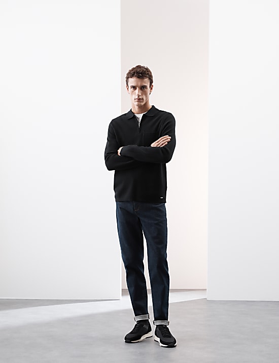 Cotton Rich Knitted Polo Shirt