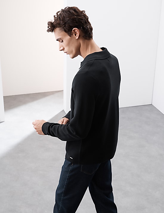 Cotton Rich Knitted Polo Shirt