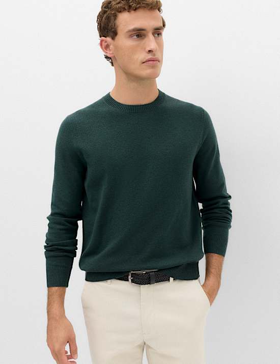 Sweter z okrągłym dekoltem z przędzy air