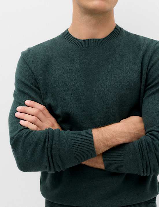 Sweter z okrągłym dekoltem z przędzy air