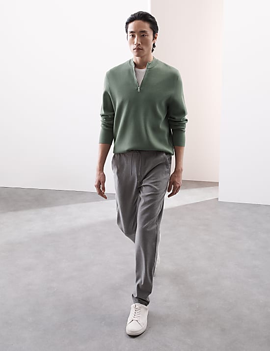 Half Zip Mock Neck Jumper