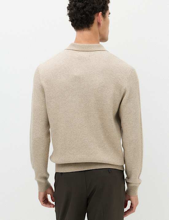 Air Yarn Plaited Open Neck Jumper