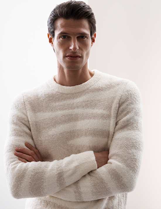Merino Wool Rich Patterned Jumper