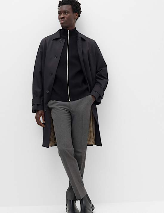 Relaxed Fit Zip Through Funnel Neck Jacket