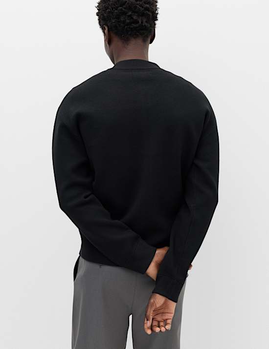 Air Yarn Knitted Bomber Jacket