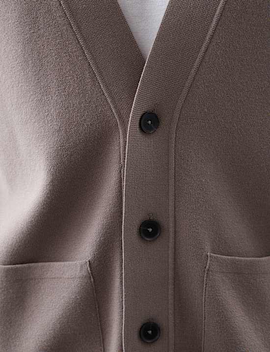 Relaxed Fit V-Neck Cardigan