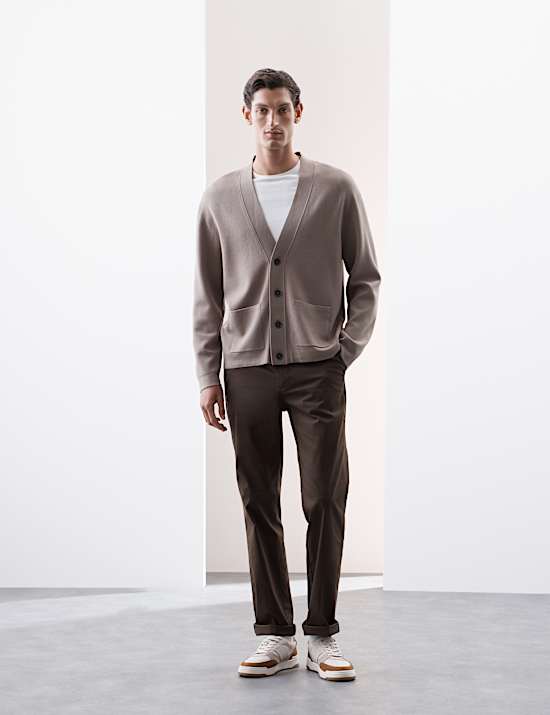 Relaxed Fit V-Neck Cardigan