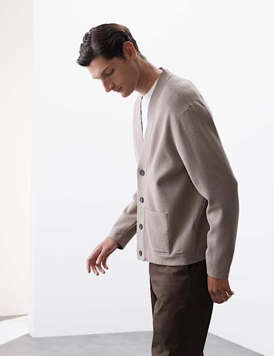 Relaxed Fit V-Neck Cardigan