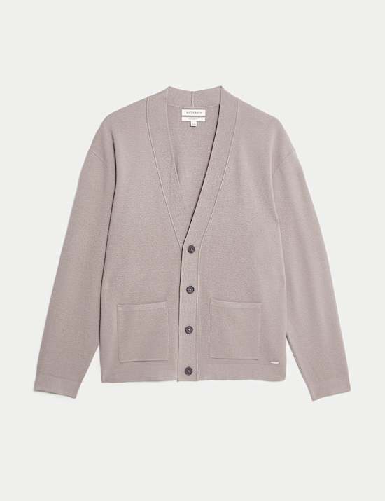 Relaxed Fit V-Neck Cardigan