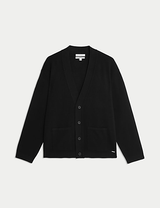 Relaxed Fit V-Neck Cardigan